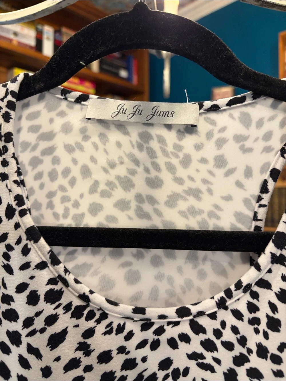 Ju Ju Jams Black & White Dalmatian Print Tank / Sleepwear